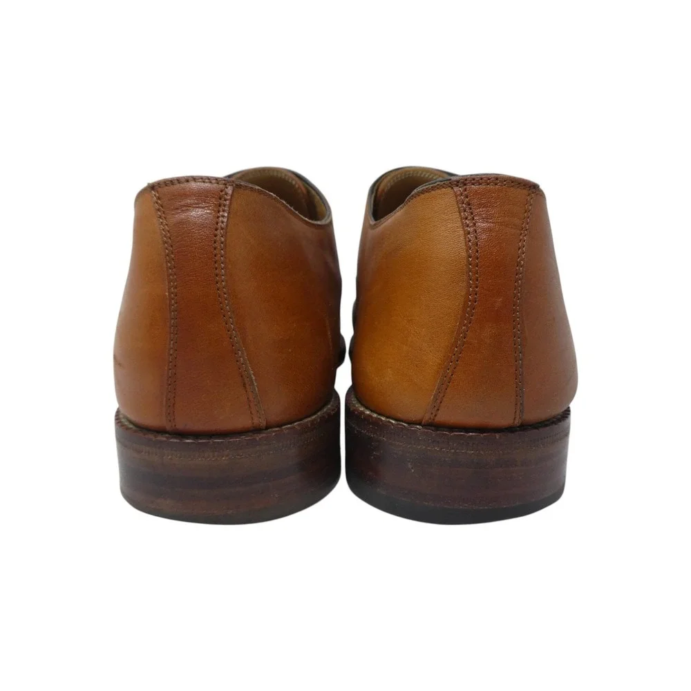 Beckett Simonon Hoyt Double Monk Strap Shoes Mens 10 Brown Leather Cap Toe